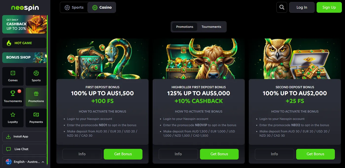 Bonuses for Australian Online Pokies